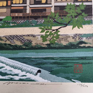 Houses on Kamogawa Riverside, Kyoto - 鴨川家並み