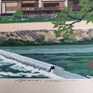 Houses on Kamogawa Riverside, Kyoto - 鴨川家並み