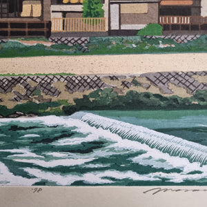 Houses on Kamogawa Riverside, Kyoto - 鴨川家並み